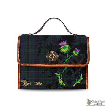 Tartan Vibes Clothing Phillips of Wales Tartan Waterproof Canvas Bag with Scotland Map and Thistle Celtic Accents
