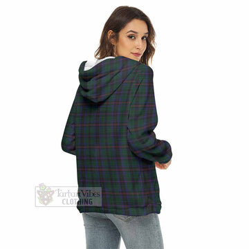 Tartan Vibes Clothing Phillips of Wales Tartan Women's Borg  Half Zip Fleece Hoodie