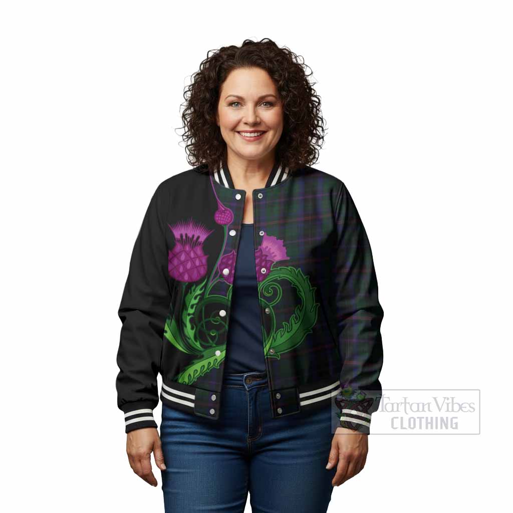 Phillips of Wales Tartan Baseball Jacket Traditional Scottish Thistle