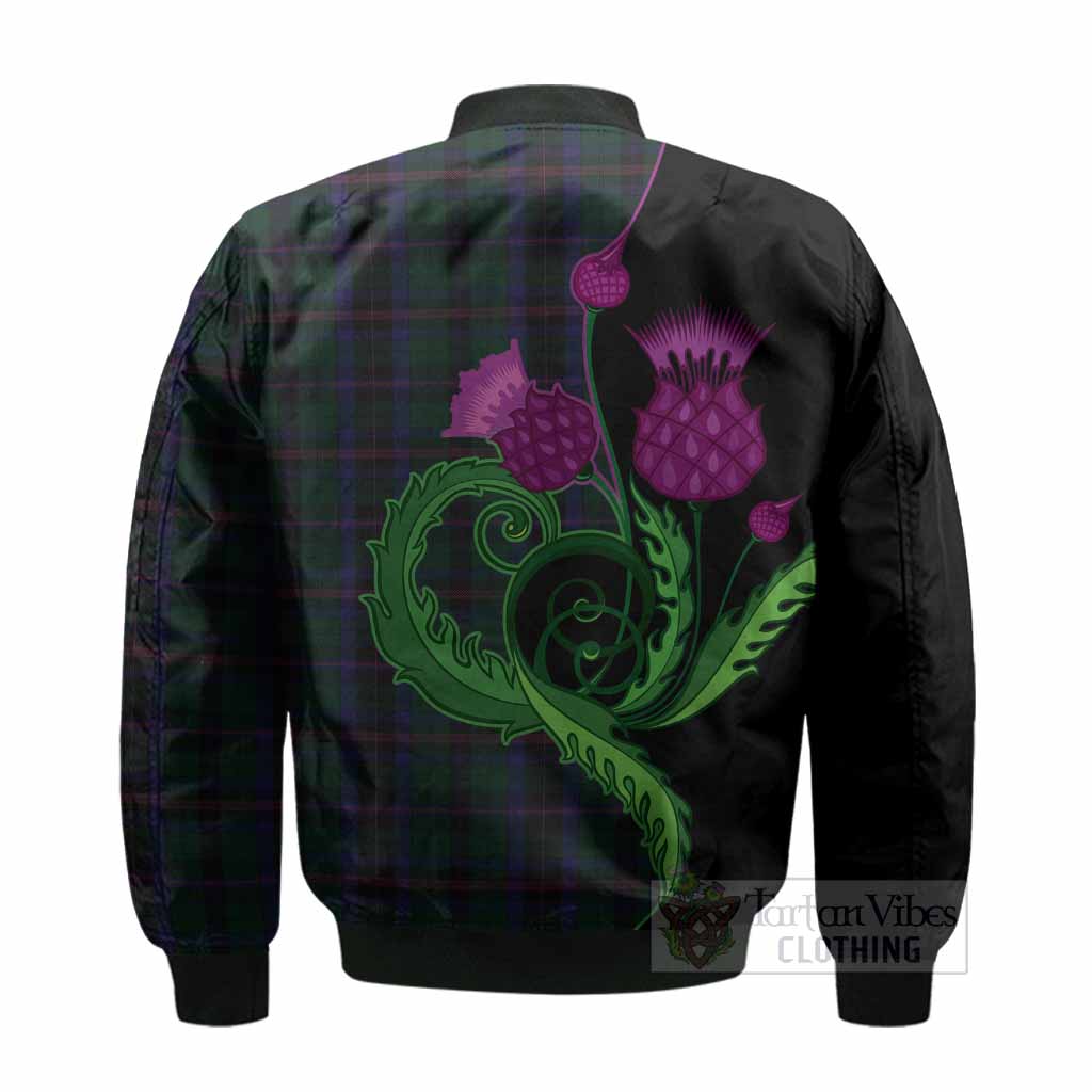 Phillips of Wales Tartan Bomber Jacket Traditional Scottish Thistle