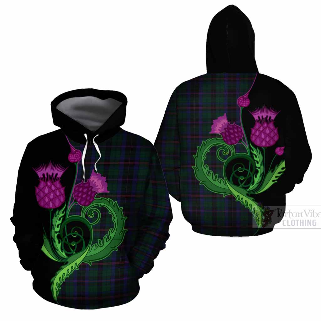 Phillips of Wales Tartan Cotton Hoodie Traditional Scottish Thistle