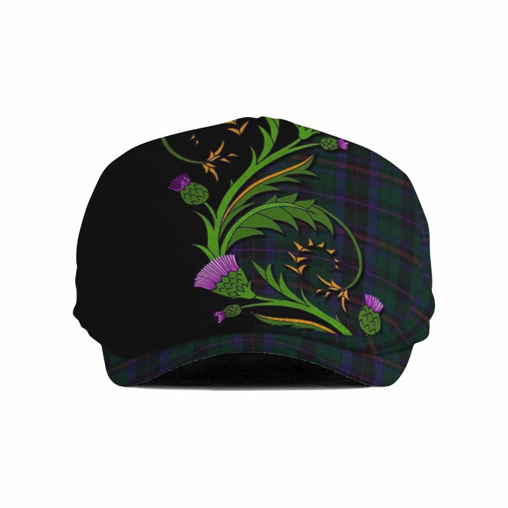 Phillips of Wales Tartan Flat Cap, Jeff Cap Scottish Thistle Pride Heritage Art