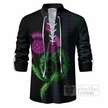 Phillips of Wales Tartan Ghillie Shirt Traditional Scottish Thistle