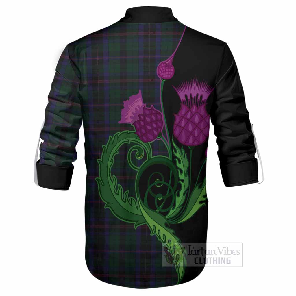 Phillips of Wales Tartan Ghillie Shirt Traditional Scottish Thistle