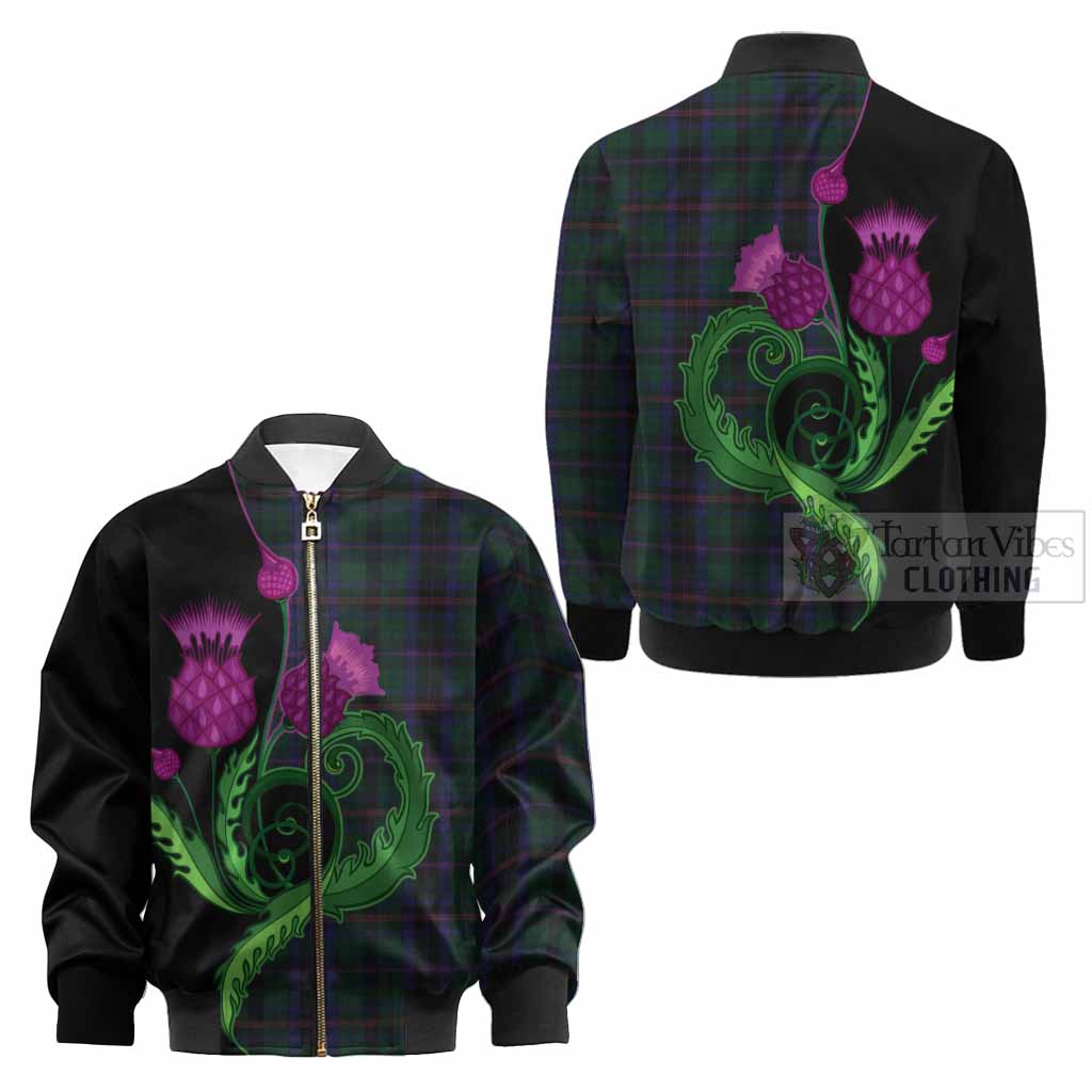 Phillips of Wales Tartan Kid Bomber Jacket Traditional Scottish Thistle