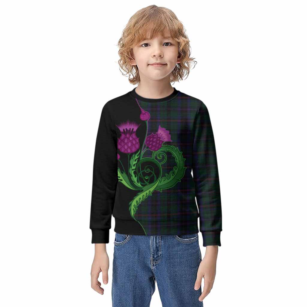 Phillips of Wales Tartan Kid Knitted Sweatshirt Traditional Scottish Thistle