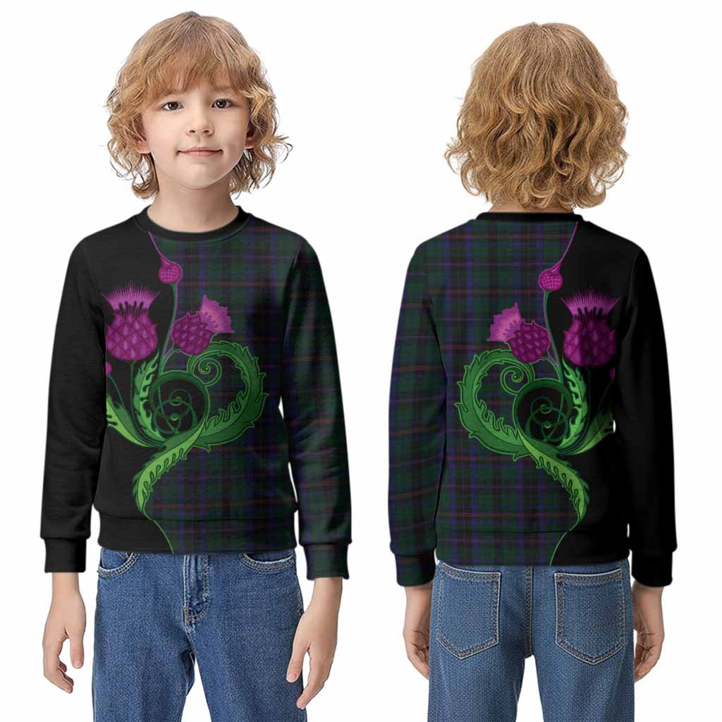 Phillips of Wales Tartan Kid Knitted Sweatshirt Traditional Scottish Thistle
