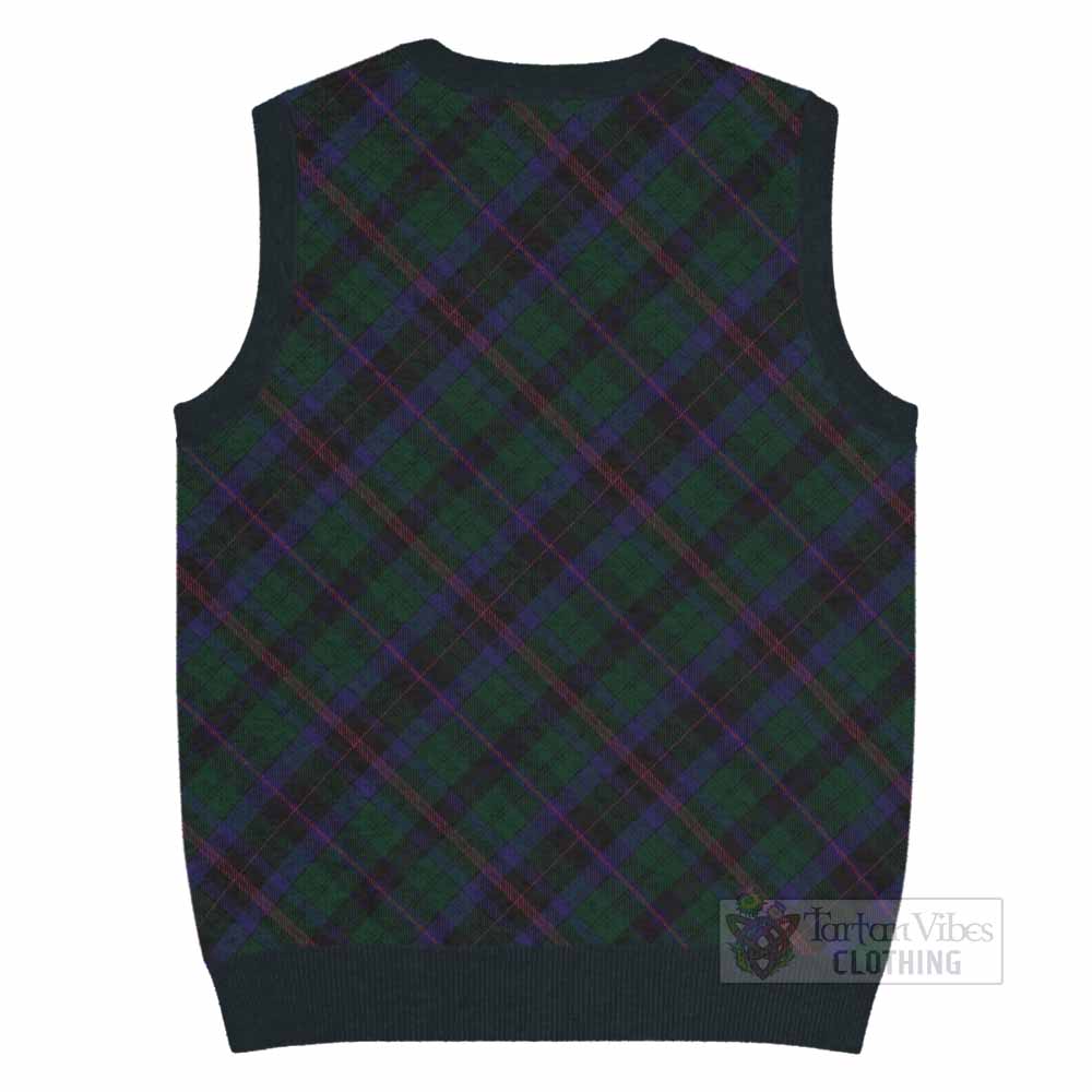 Phillips of Wales Tartan  Knitted V-Neck Vest Cross Style
