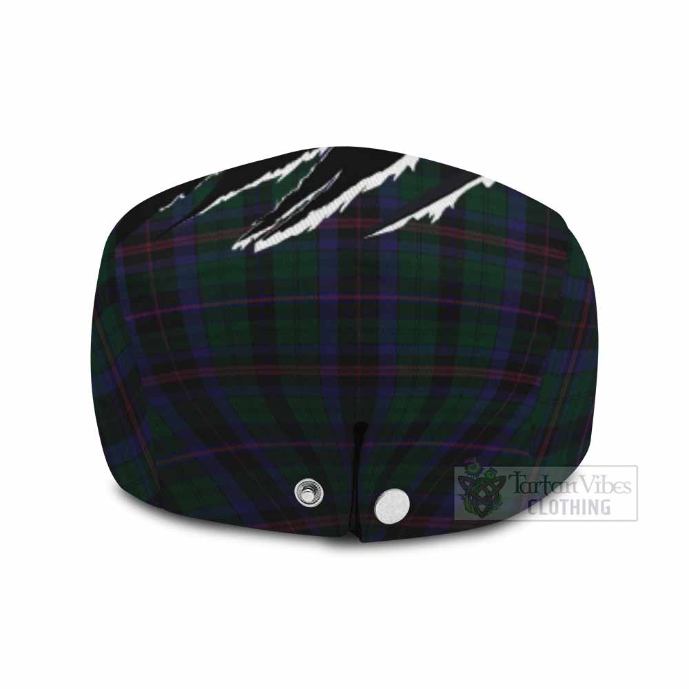 Phillips of Wales Tartan Loch Ness Monster Flat Cap, Jeff Cap Celtic Knot Nessie Art