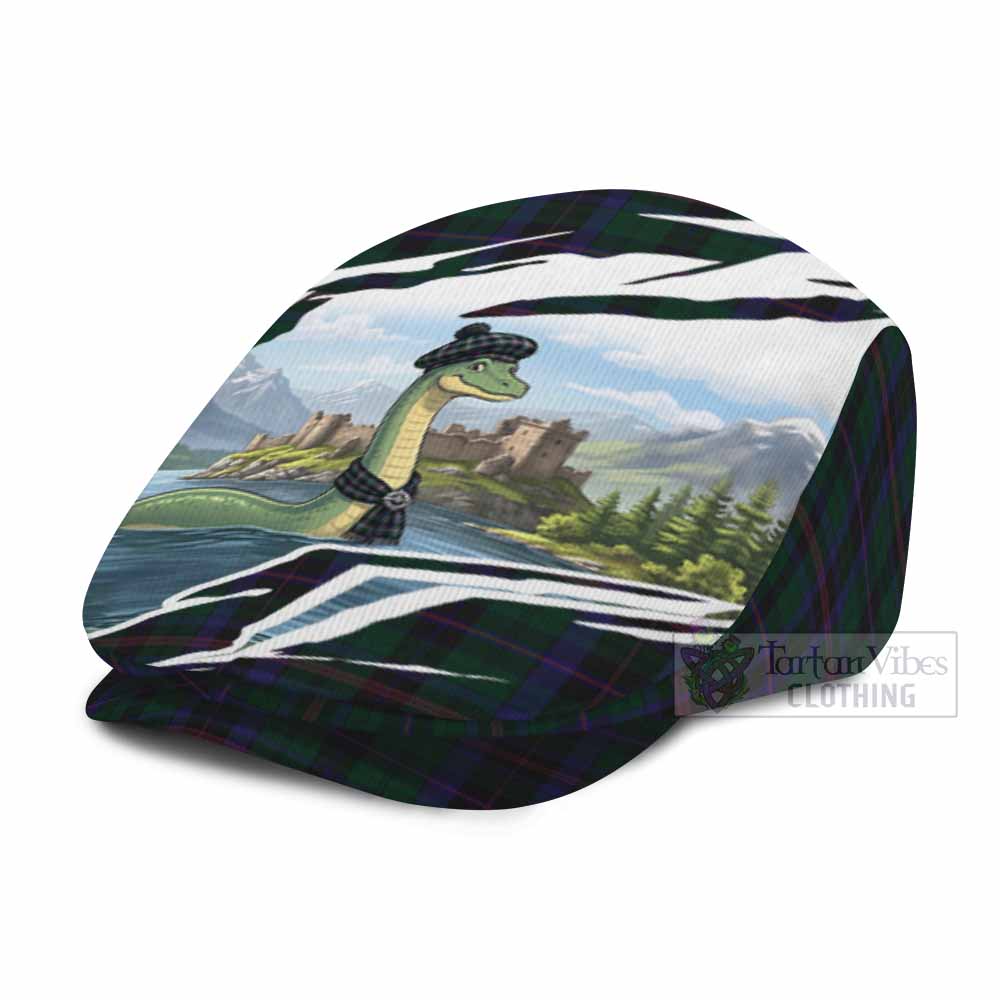 Phillips of Wales Tartan Loch Ness Monster Scottish Heritage Art Flat Cap, Jeff Cap