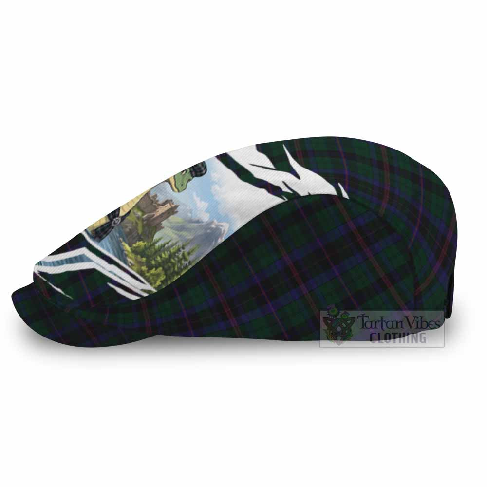 Phillips of Wales Tartan Loch Ness Monster Scottish Heritage Art Flat Cap, Jeff Cap