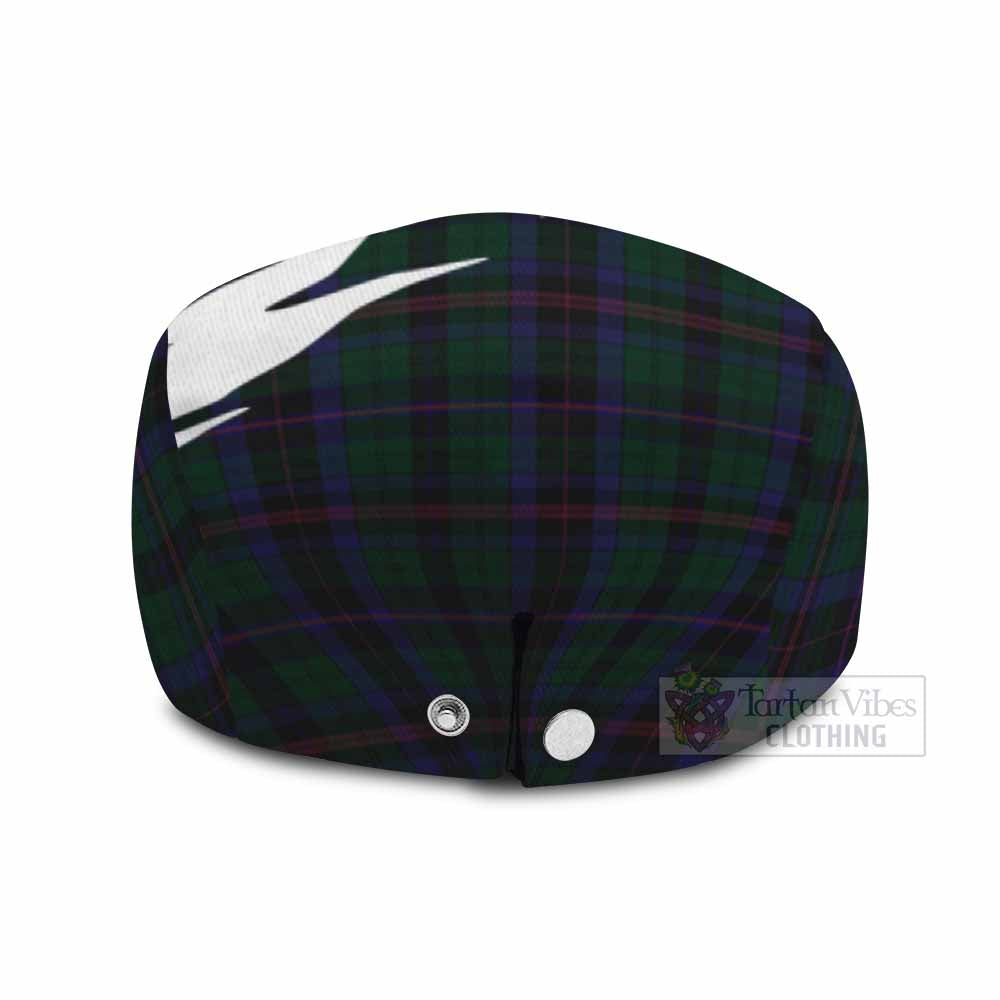 Phillips of Wales Tartan Loch Ness Monster Scottish Heritage Art Flat Cap, Jeff Cap