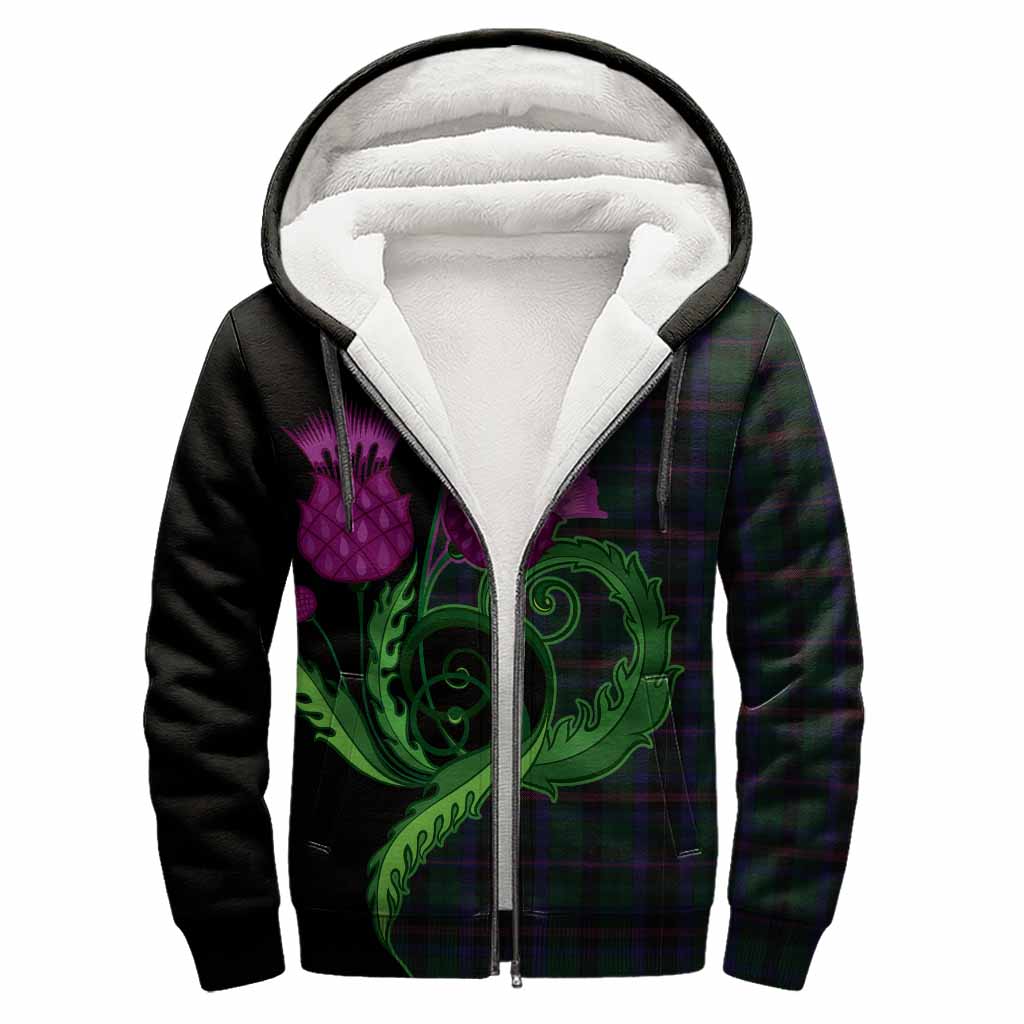 Phillips of Wales Tartan Sherpa Hoodie Traditional Scottish Thistle