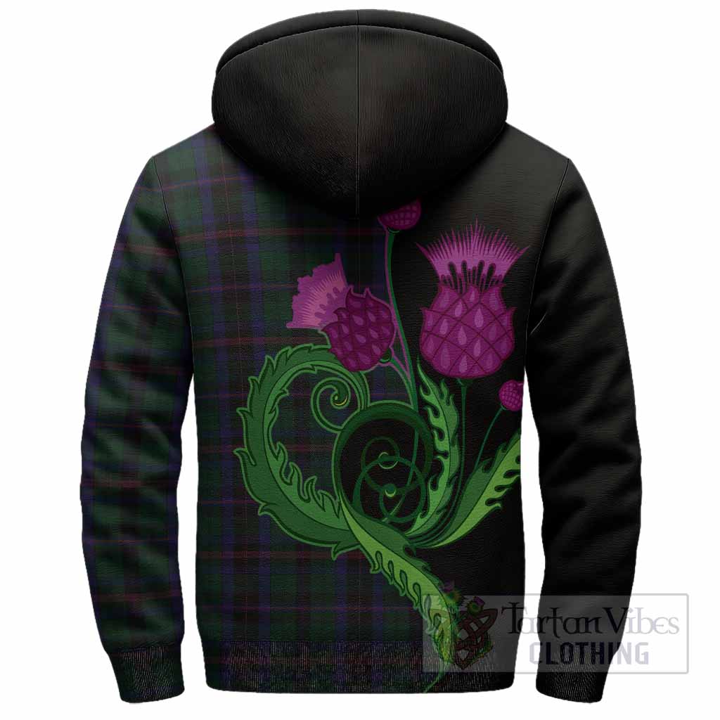 Phillips of Wales Tartan Sherpa Hoodie Traditional Scottish Thistle