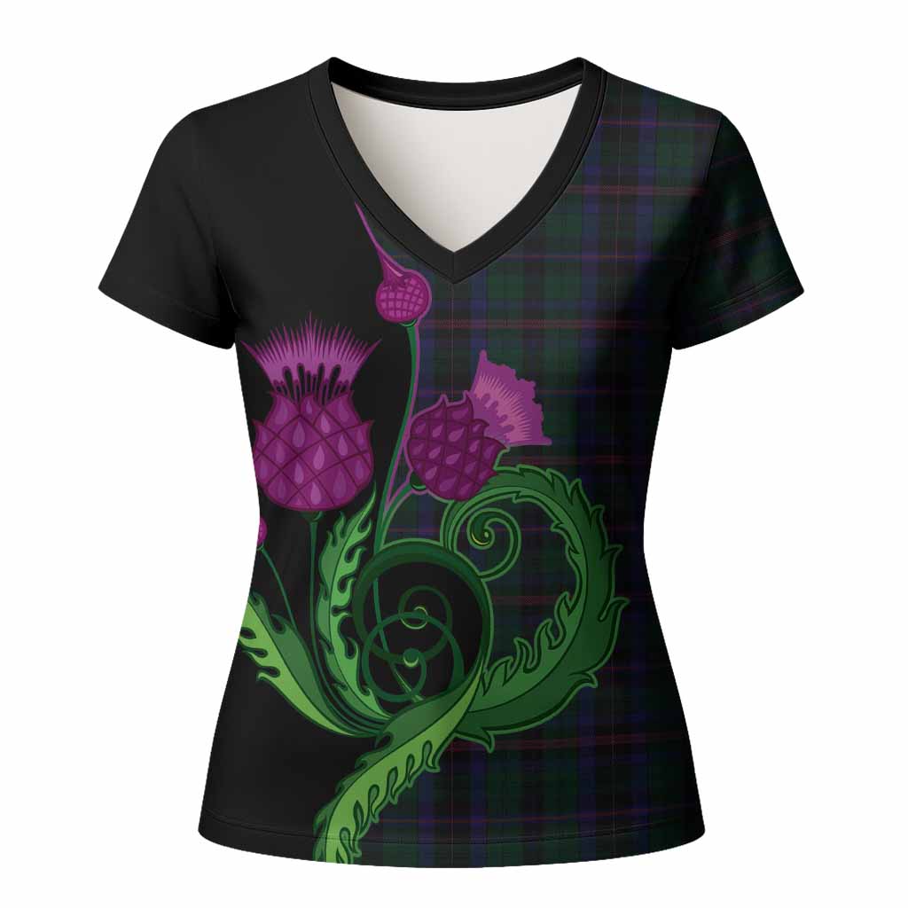 Phillips of Wales Tartan Women T shirt Traditional Scottish Thistle