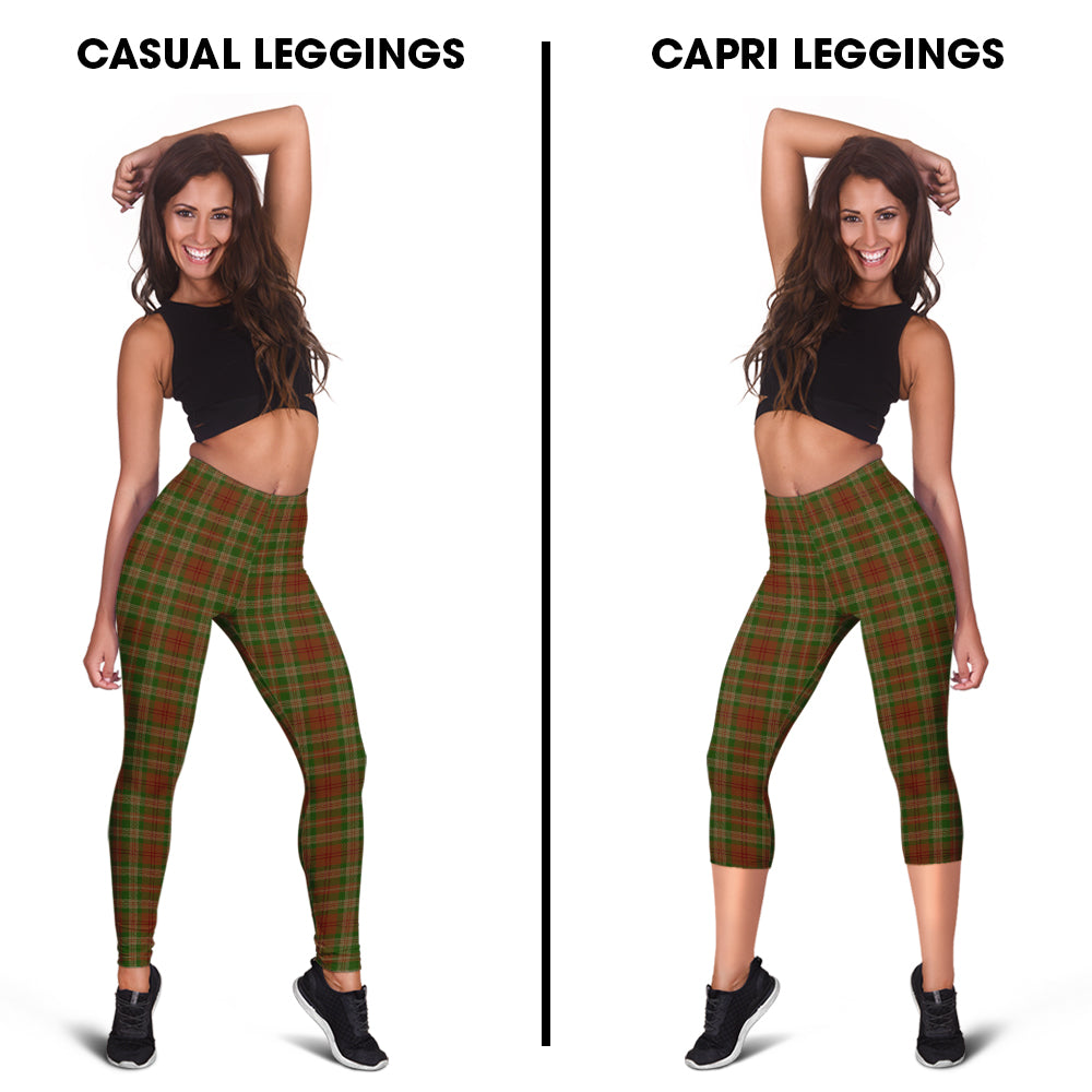 Pierce Tartan Womens Leggings Capri Leggings - Tartan Vibes Clothing