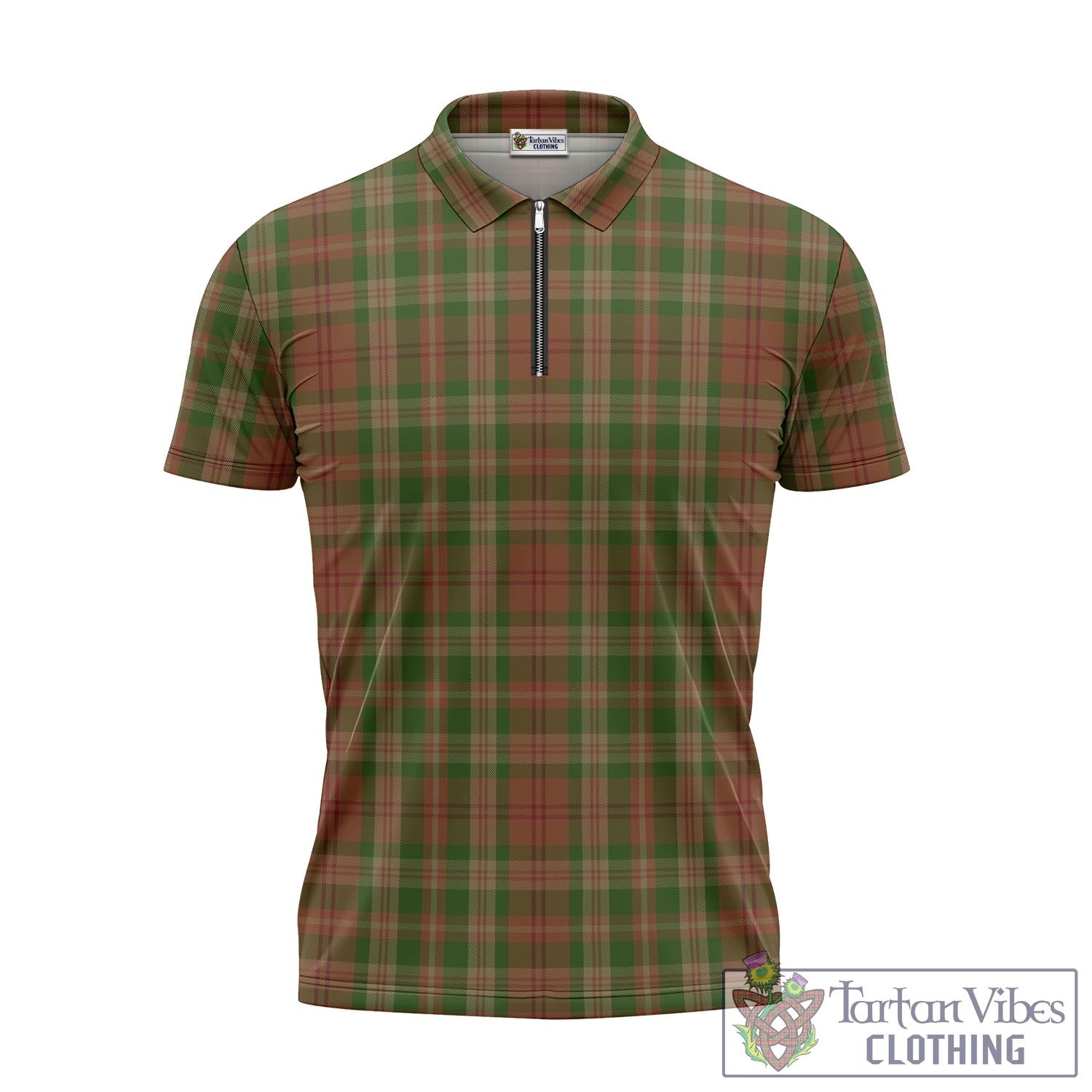 Pierce Tartan Zipper Polo Shirt - Tartan Vibes Clothing
