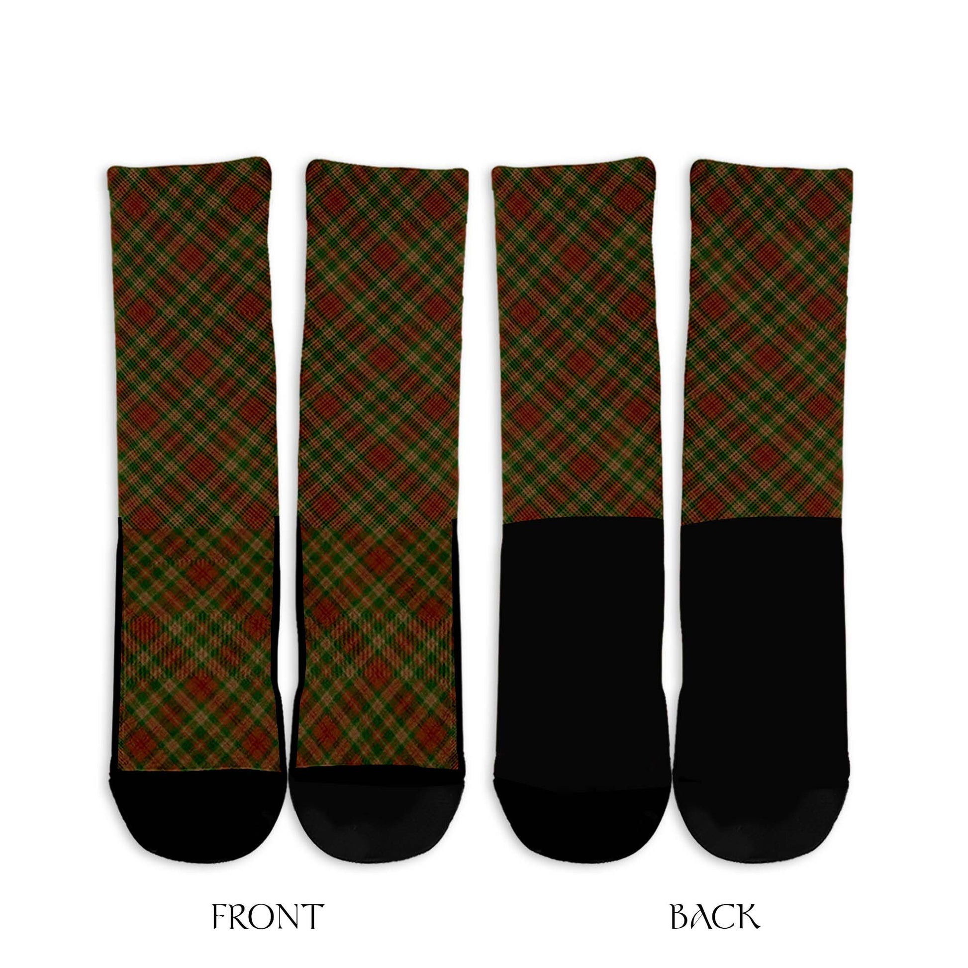 Pierce Tartan Crew Socks Cross Style - Tartan Vibes Clothing
