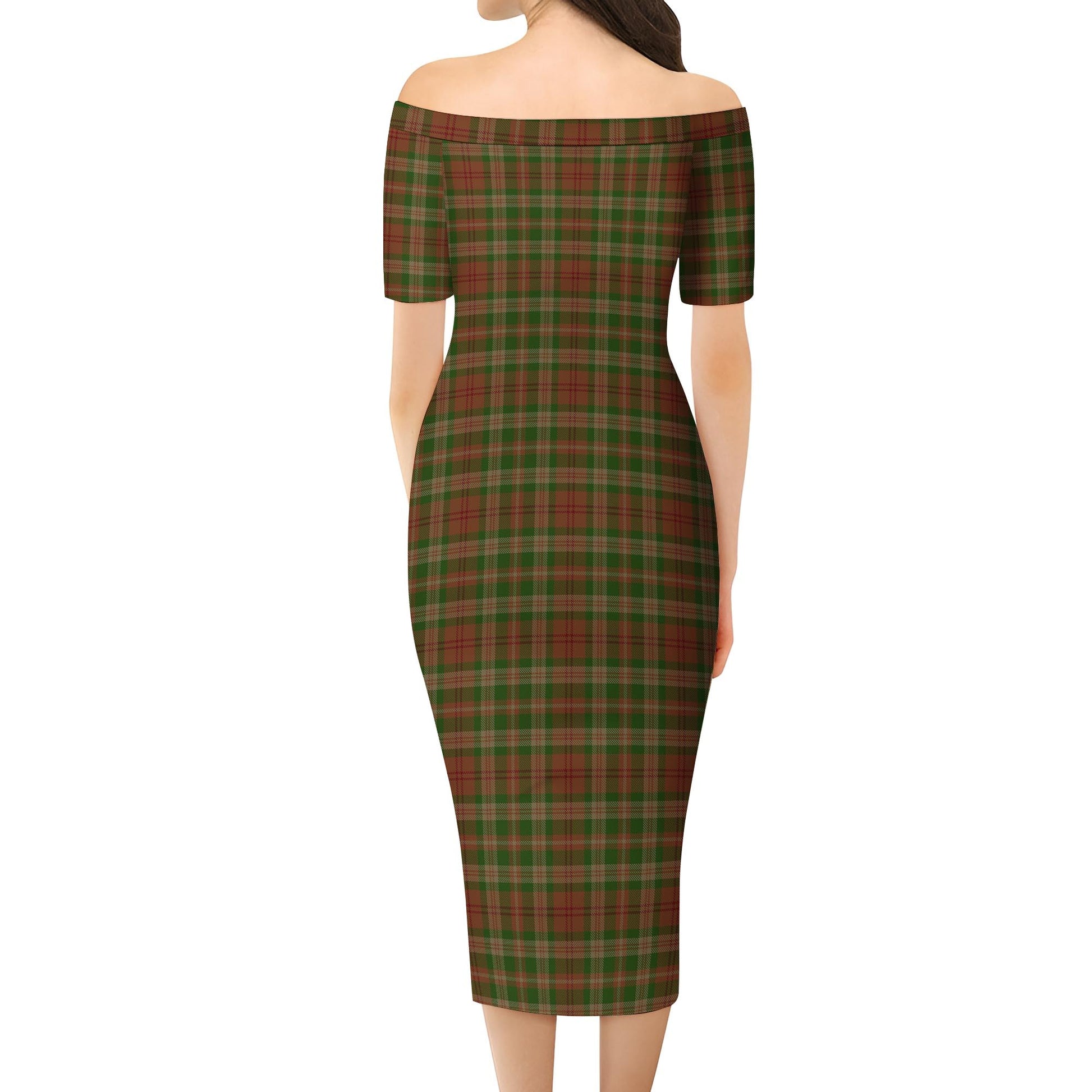 Pierce Tartan Off Shoulder Lady Dress - Tartan Vibes Clothing