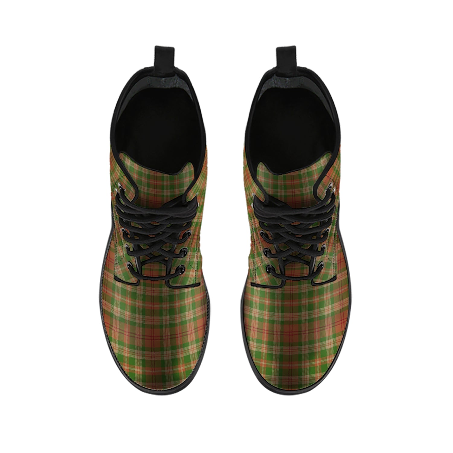 Pierce Tartan Leather Boots - Tartan Vibes Clothing