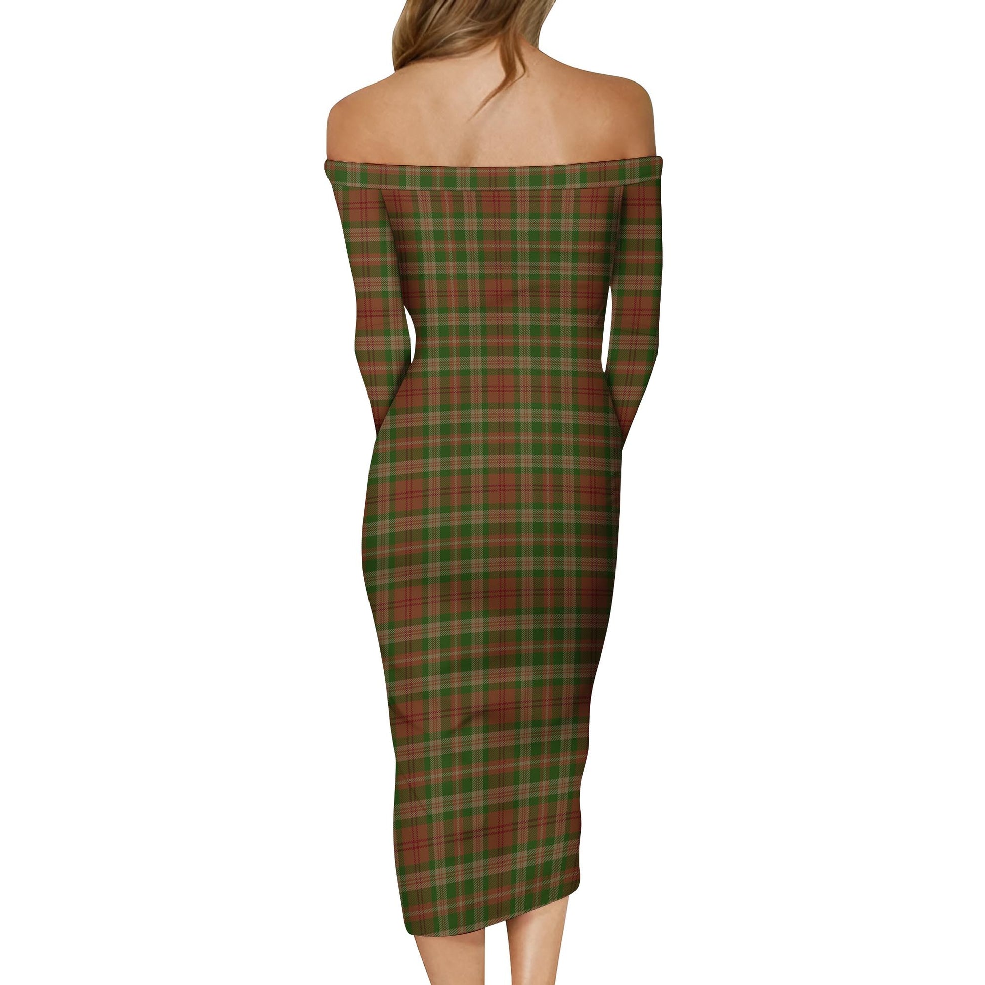 Pierce Tartan Off Shoulder Lady Dress - Tartan Vibes Clothing