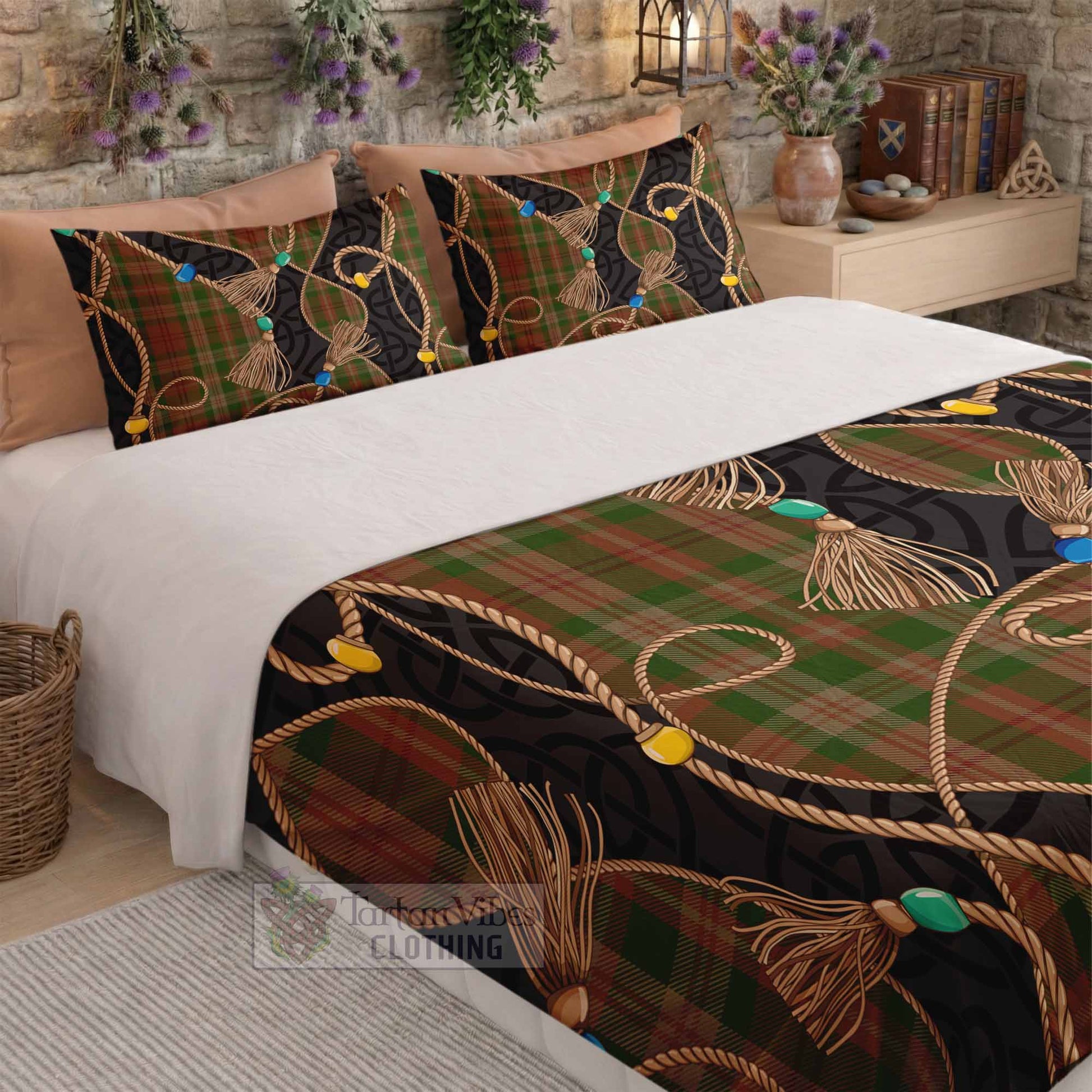 Pierce Scottish Tartan Twisted Ropes Stylized Bedding Set - Tartan Vibes Clothing