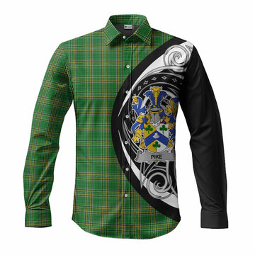 Pike Irish Clan Long Sleeve Button Shirt Celtic Circle Style