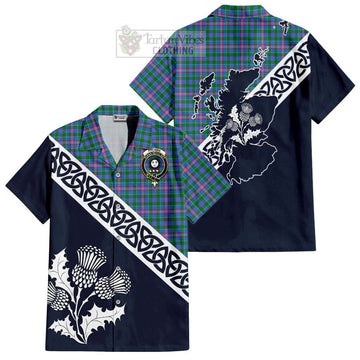 Pitcairn Tartan Hawaiian Shirt Featuring Thistle and Scotland Map Kid - Tartan Vibes Clothing