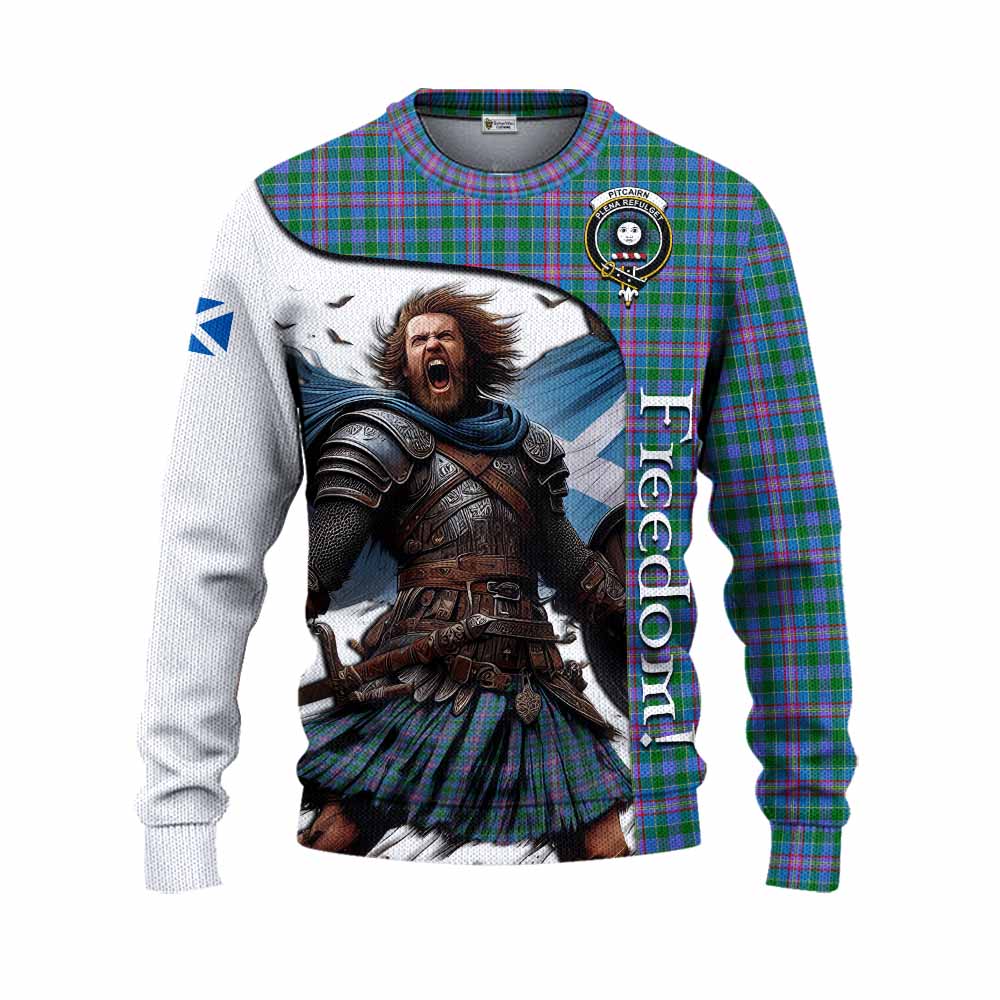 Pitcairn Crest Tartan Knitted Sweater Inspired by the Freedom of Scottish Warrior Unisex - Tartan Vibes Clothing