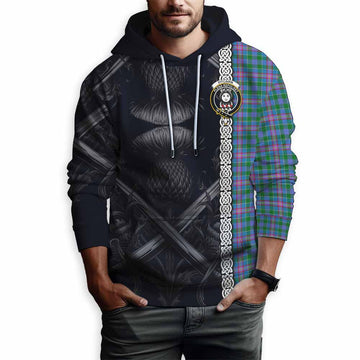 Pitcairn Tartan Hoodie with Family Crest Cross Sword Thistle Celtic Vibes Pullover Hoodie - Tartan Vibes Clothing