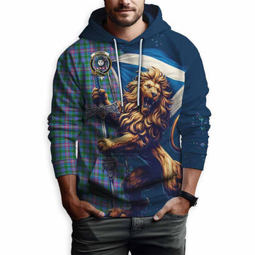 Pitcairn Tartan Family Crest Hoodie with Scottish Majestic Lion Zip Hoodie - Tartan Vibes Clothing