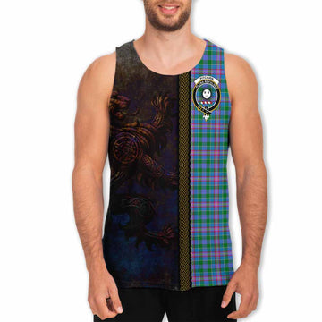 Pitcairn Tartan Family Crest Men's Tank Top Alba Gu Brath Be Brave Lion Ancient Style Men - Tartan Vibes Clothing