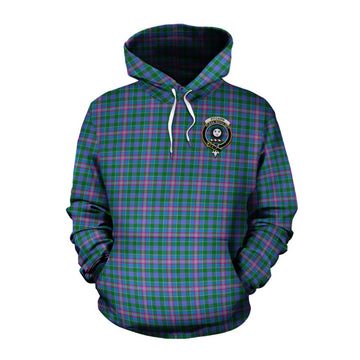 Pitcairn Tartan Cotton Hoodie with Family Crest Celtic Skull Style Pullover Hoodie XS - Tartan Vibes Clothing