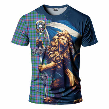 Pitcairn Tartan Family Crest T-Shirt with Scottish Majestic Lion Kid's Shirt - Tartan Vibes Clothing