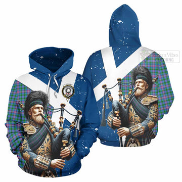Pitcairn Tartan Hoodie with Family Crest Scottish Bagpiper Vibes Zip Hoodie - Tartan Vibes Clothing