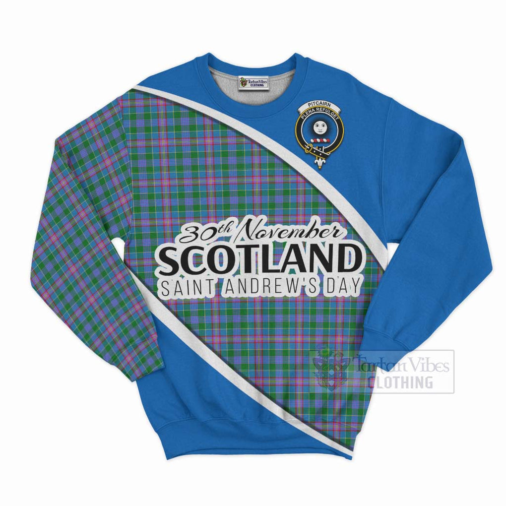 Pitcairn Family Crest Tartan Sweatshirt Celebrate Saint Andrew's Day in Style Unisex - Tartan Vibes Clothing