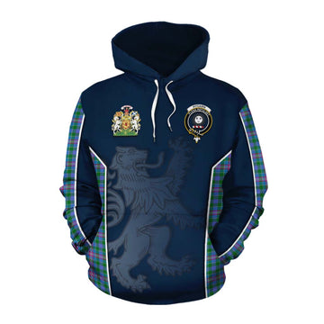 Pitcairn Tartan Cotton Hoodie with Family Crest and Lion Rampant Vibes Sport Style Pullover Hoodie XS - Tartan Vibes Clothing