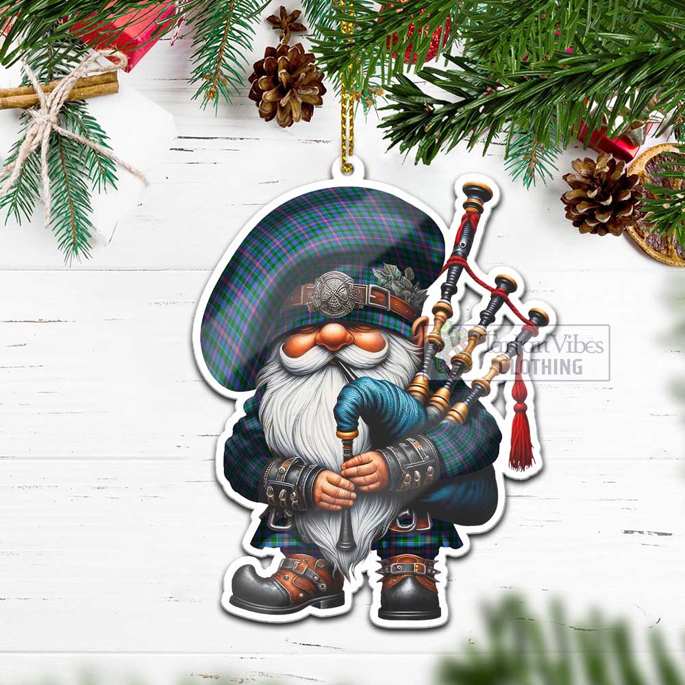 Pitcairn Tartan Bagpiper Gnome Christmas Ornament - Tartan Vibes Clothing
