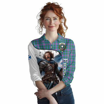 Pitcairn Crest Tartan Women's Casual Shirt Inspired by the Freedom of Scottish Warrior Female - Tartan Vibes Clothing