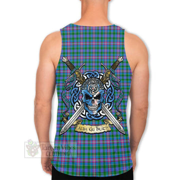 Pitcairn Tartan Men's Tank Top with Family Crest Celtic Skull Style Men - Tartan Vibes Clothing