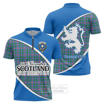 Pitcairn Family Crest Tartan Zipper Polo Shirt Celebrate Saint Andrew's Day in Style Unisex - Tartan Vibes Clothing