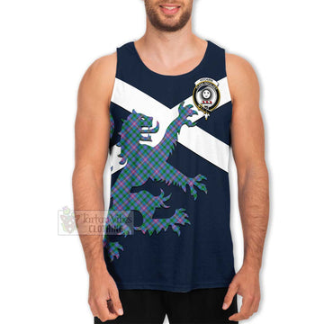 Pitcairn Tartan Lion Rampant Men's Tank Top Proudly Display Your Heritage with Alba Gu Brath and Clan Name Men - Tartan Vibes Clothing