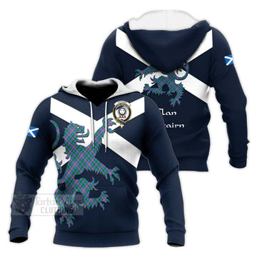 Pitcairn Tartan Lion Rampant Knitted Hoodie Proudly Display Your Heritage with Alba Gu Brath and Clan Name Unisex Knitted Pullover Hoodie - Tartan Vibes Clothing