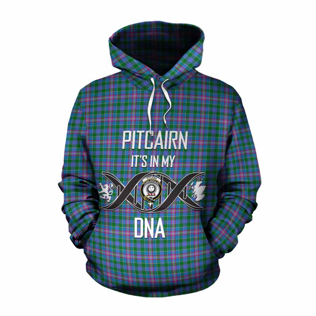 Pitcairn Tartan Cotton Hoodie with Family Crest DNA In Me Style Pullover Hoodie XS - Tartan Vibes Clothing