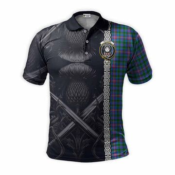 Pitcairn Tartan Polo Shirt with Family Crest Cross Sword Thistle Celtic Vibes Kid - Tartan Vibes Clothing