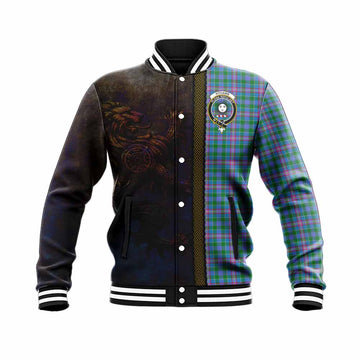 Pitcairn Tartan Family Crest Baseball Jacket Alba Gu Brath Be Brave Lion Ancient Style Unisex - Tartan Vibes Clothing