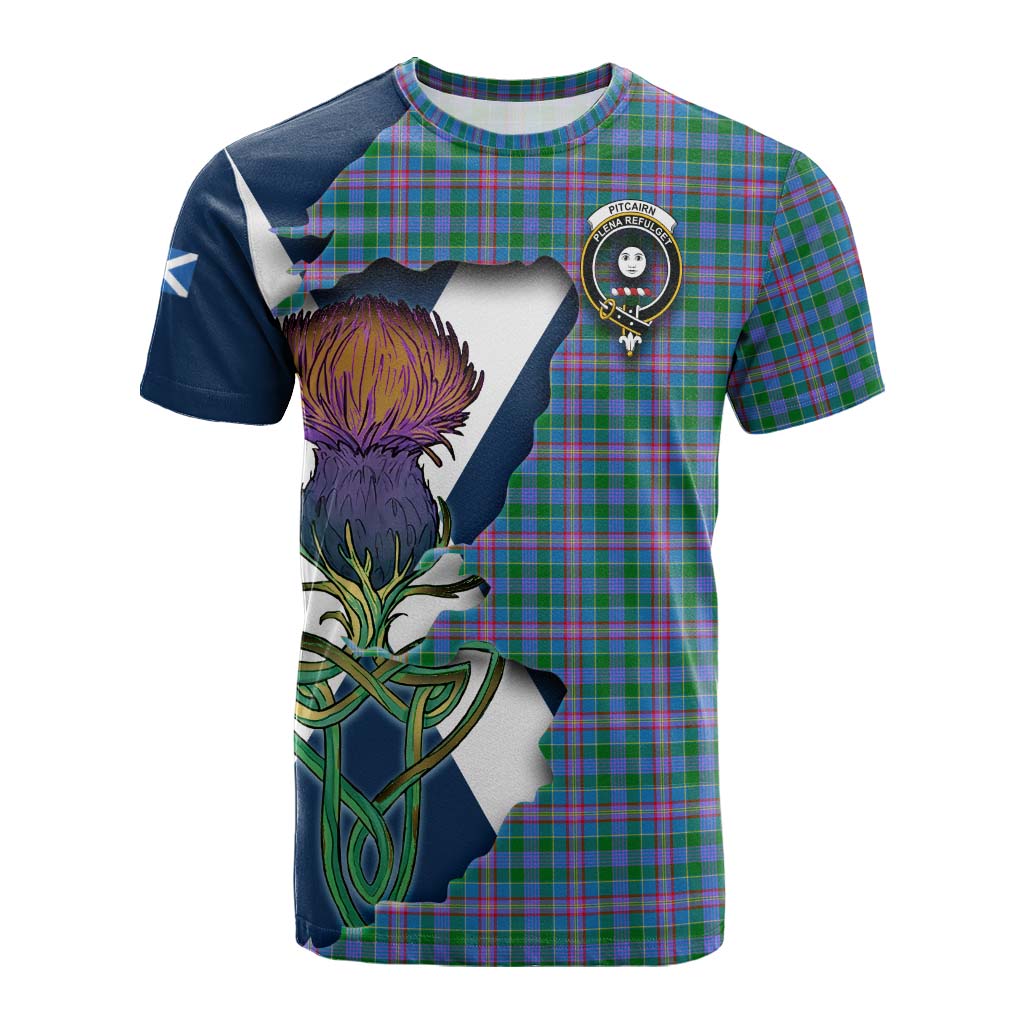 Pitcairn Tartan Family Crest Cotton T-shirt Scottish Thistle Celtic Inspired Kid's Shirt - Tartan Vibes Clothing