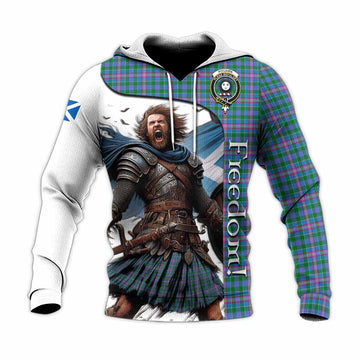 Pitcairn Crest Tartan Knitted Hoodie Inspired by the Freedom of Scottish Warrior Unisex Knitted Pullover Hoodie - Tartan Vibes Clothing