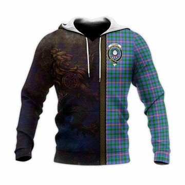 Pitcairn Tartan Family Crest Knitted Hoodie Alba Gu Brath Be Brave Lion Ancient Style Unisex Knitted Pullover Hoodie - Tartan Vibes Clothing