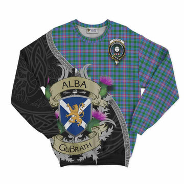 Pitcairn Tartan Family Crest Sweatshirt Lion Rampant Royal Thistle Shield Celtic Inspired Unisex - Tartan Vibes Clothing